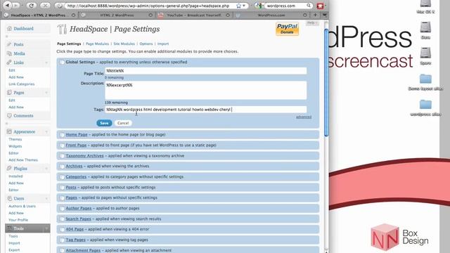 WordPress Tutorial: SEO plugins 2/2 [HTML2WP screencast]