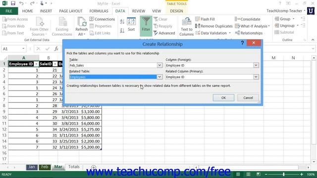 Excel 2013 Tutorial Relating Tables in a Data Model Microsoft Training Lesson 30.3 смотреть онлайн