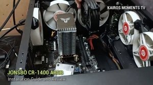 Installing CPU Air Cooler Jonsbo CR-1400 with RGB Connection. Complete Guide and Review