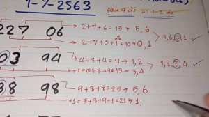 วิธีคำนวนหาเลขเด่นบน 1/7/63 แนวทาง lottery thai