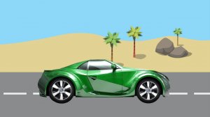 МУЛЬТИК про Машинки. Веселая гоночная машина мчится по дорогам. Собираем Пазл. Racing Car