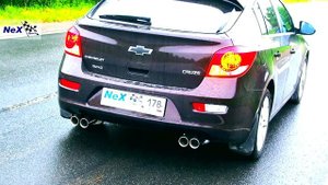 NeX® _Chevrolet Cruze Hatchback. ЭКСКЛЮЗИВ! Глушитель раздвоенный с 4-мя насадками. Вид, Звук, Спор
