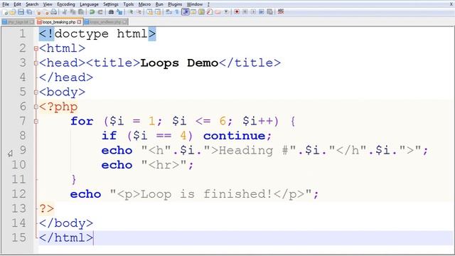 20. PHP - break & continue смотреть онлайн