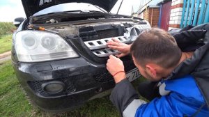 ЗАМЕНА РЕШЁТКИ РАДИАТОРА НА MERCEDES W164 ML350