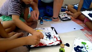 Рисование на пене для бритья. Drawing on shaving foam