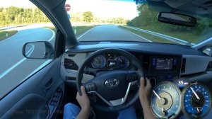 2017 Toyota Sienna XLE 3.5L V6 296 HP TOP SPEED AUTOBAHN DRIVE POV