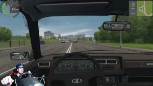 ТАКСУЮ НА СВОЕЙ ЖИГЕ ЖИГИНАТОР в CITY CAR DRIVING + РУЛЬ