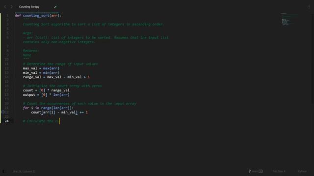 Counting Sort Code in Python | Sorting Algorithms | Python Coding Tutorial | Python Coding Intervie