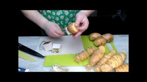 Картошка в виде спиральных чипсов и картошка с салом на шампурах во фритюре. Разоблачение.