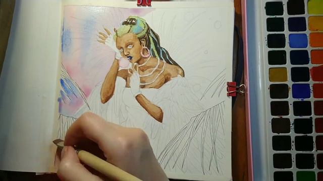 РИСУЮ АКВАРЕЛЬЮ ХУМАНИЗАЦИЮ КРАСОК PRETTY EXCELLENT, speedpaint смотреть онлайн