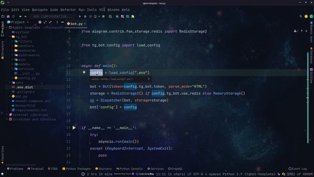 Шаблон для aiogram ботов смотреть онлайн