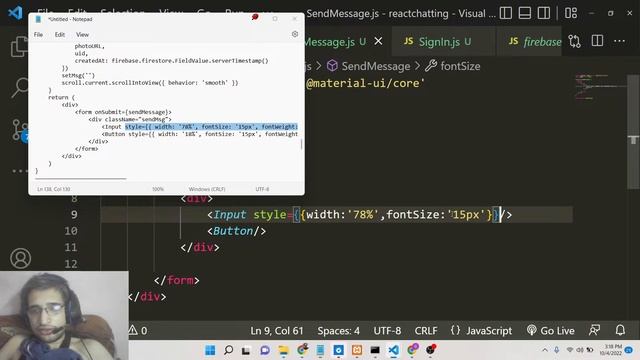 React.js Firestore Project to Build Public Chat Messenger With Authentication in Browser Using JS смотреть онлайн
