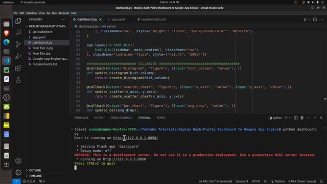 Deploy Dash-Plotly Python Dashboard App to Google Cloud (Free): Step-by-step Guide