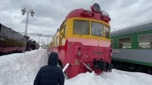 Музей железнодорожного транспорта и Рижский вокзал. Поезда, ЧМЭ2, Сокол, ЭР9П, ВЛ23, ВЛ8, ТЭ2, ТЭ3