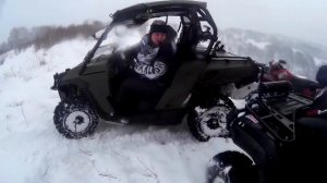 BRP 800, BRP commander 1000, CF MOTO 800 и 500. Взлохматили снежок, засиделись за зиму!