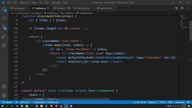 7 Checking List Items | React Js смотреть онлайн