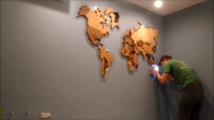 Карта мира из дерева. Моя буква