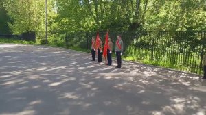 15.05.23 Первый официальный вынос пионерского Знамени в Шуваловской школе 1448. 1