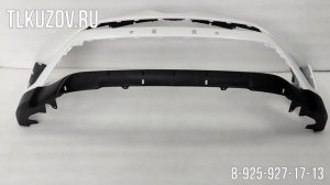 Бампер передний Rav4 4 без дефектов белый перламутр с нижней частью 15-19