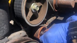 Toyota 3VZ-E water pump replacement..