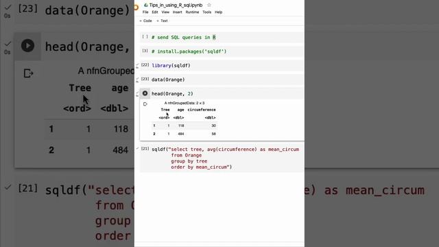 Tips in using R: send SQL queries in R