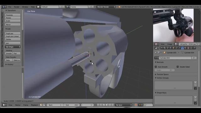 COLT PYTHON - HARD SURFACE MODELING BLENDER смотреть онлайн