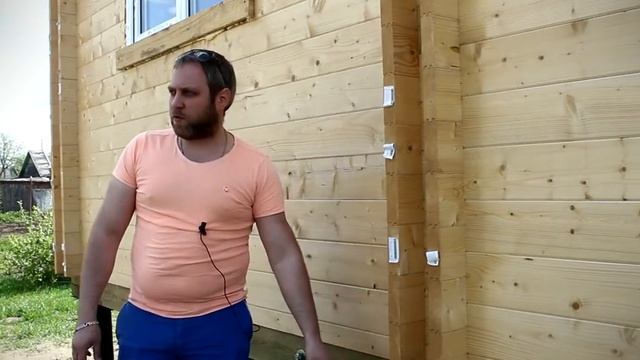 Дачный дом. Двойной брус. Хоз. блок. Компания Строй Артель