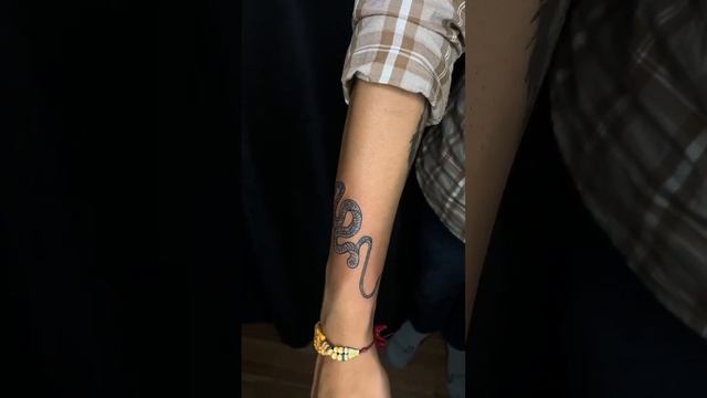 Snake tattoo on hand ❤️#viral #trending #youtubeindia #shortsvideo #tattooartist #tattooing #virel