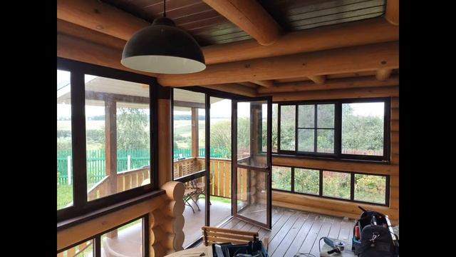 Дом с верандой остекление с треугольниками Кашира смотреть онлайн