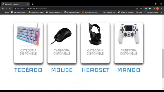 2022-3 — Desarrollar y diseñar una plataforma web para comercializar periféricos gamers BBB