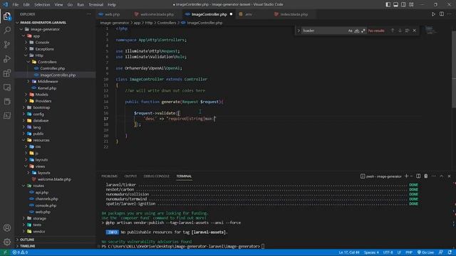 Image Generator Using Open AI API & Laravel - Part 4
