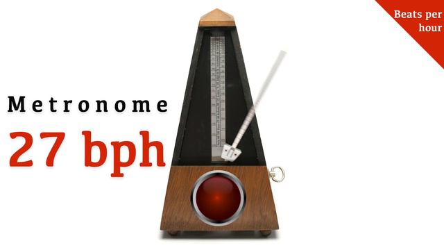 Metronome 27 bph 🎼 (beats per hour) смотреть онлайн
