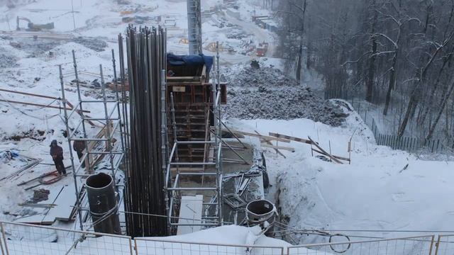 Съёмка таймлапс строительства канатной дороги в России. Таймлапс камера 4K+, 4G/LTE