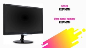 View Sonic VX2452MH 24 Inch 2ms 60Hz 1080p Gaming Monitor