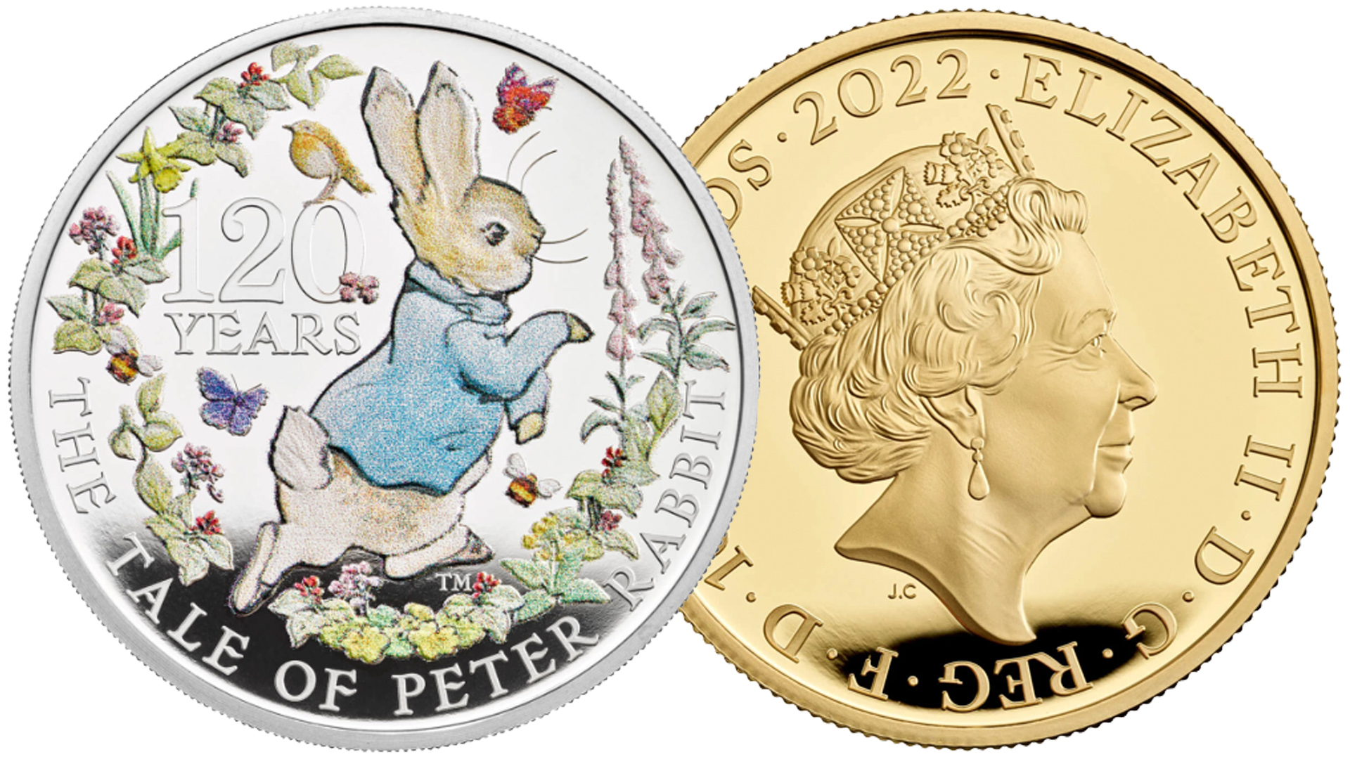 Монеты 120-летие Повести о кролике Питере.