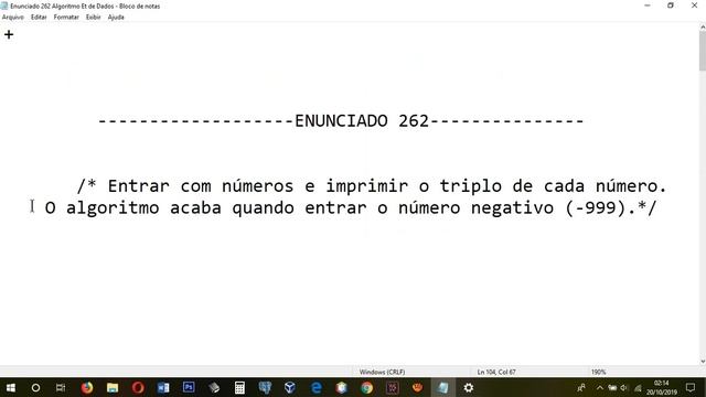 Criação de Algoritmo na linguagem JAVA, do exercício 262 - Comentário 03 смотреть онлайн