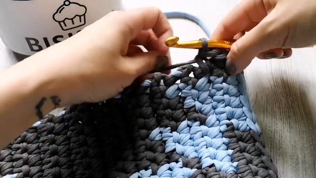 Мастер класс "Обвязка края" СБН. Ковер из трикотажной пряжи