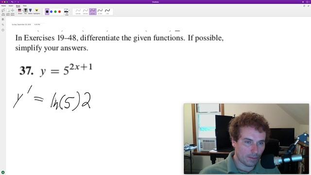 y = 5^(2x+1) find the derivative смотреть онлайн