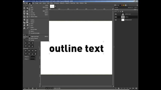 How To Make GIMP Outline Text (GIMP 2.10.22)
