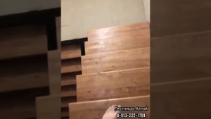 Лестница на второй этаж и в подвал. Такую работу клиент доверил:Лестницы Алтай Каркас,Ступени,Перил