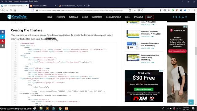 How to Upload Video using PHP MySQL | Free Source Code Download смотреть онлайн