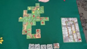 043 Каркассон-играем в настольную игру, board game Carcassonne