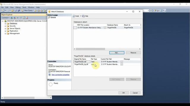 How to Attach Database in Sql Server