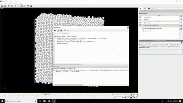 Python Script Modifier in OVITO