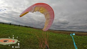 видео 4К Заход на посадку по большой коробочке на параплане UP Sammit XC4 paragliding парапланеризм