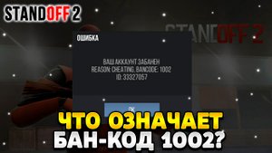 Что означает бан код 1002 в стандофф 2