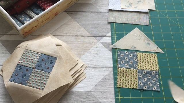 Лоскутный блок "Квадрат в квадрате". смотреть онлайн