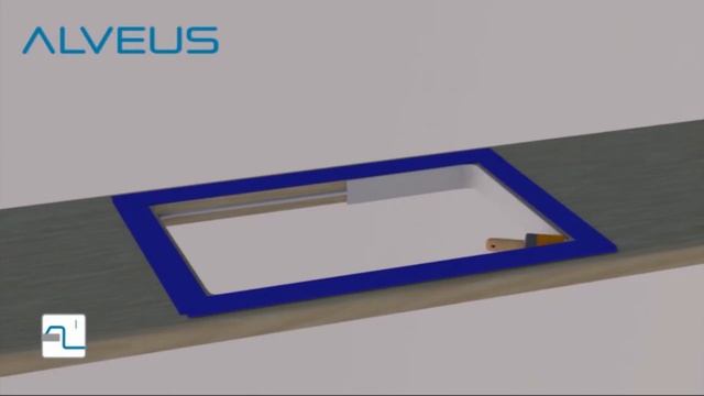 Установка кухонной мойки Alveus с рельефом на столешницу (www.santehimport.com)
