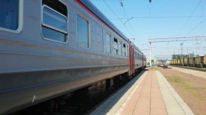 Электропоезд ЭР9ПК-311 прибывает на ст.Абакан