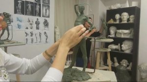 Лепка с натуры. Этюд с натуры. Фигура человека. Студия Курос.